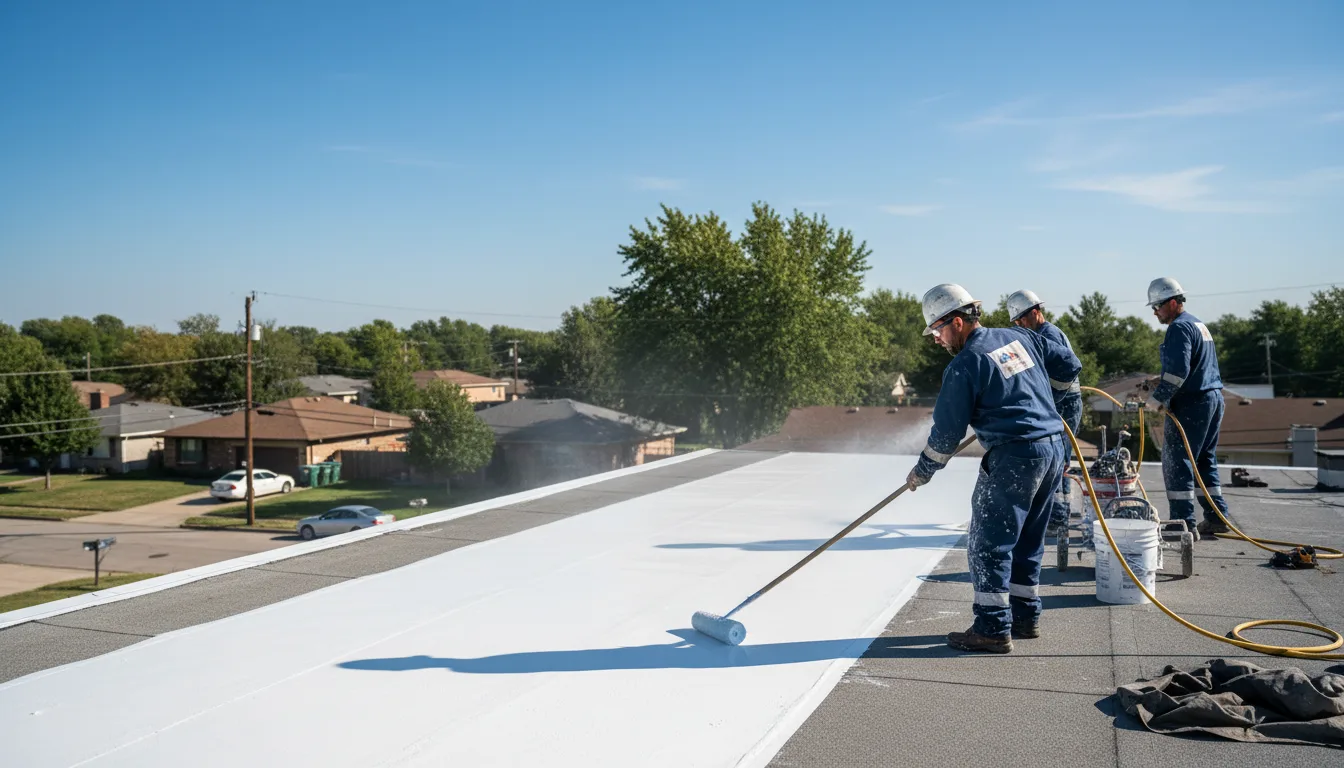 Commercial roof coating in Forestville, MI near me